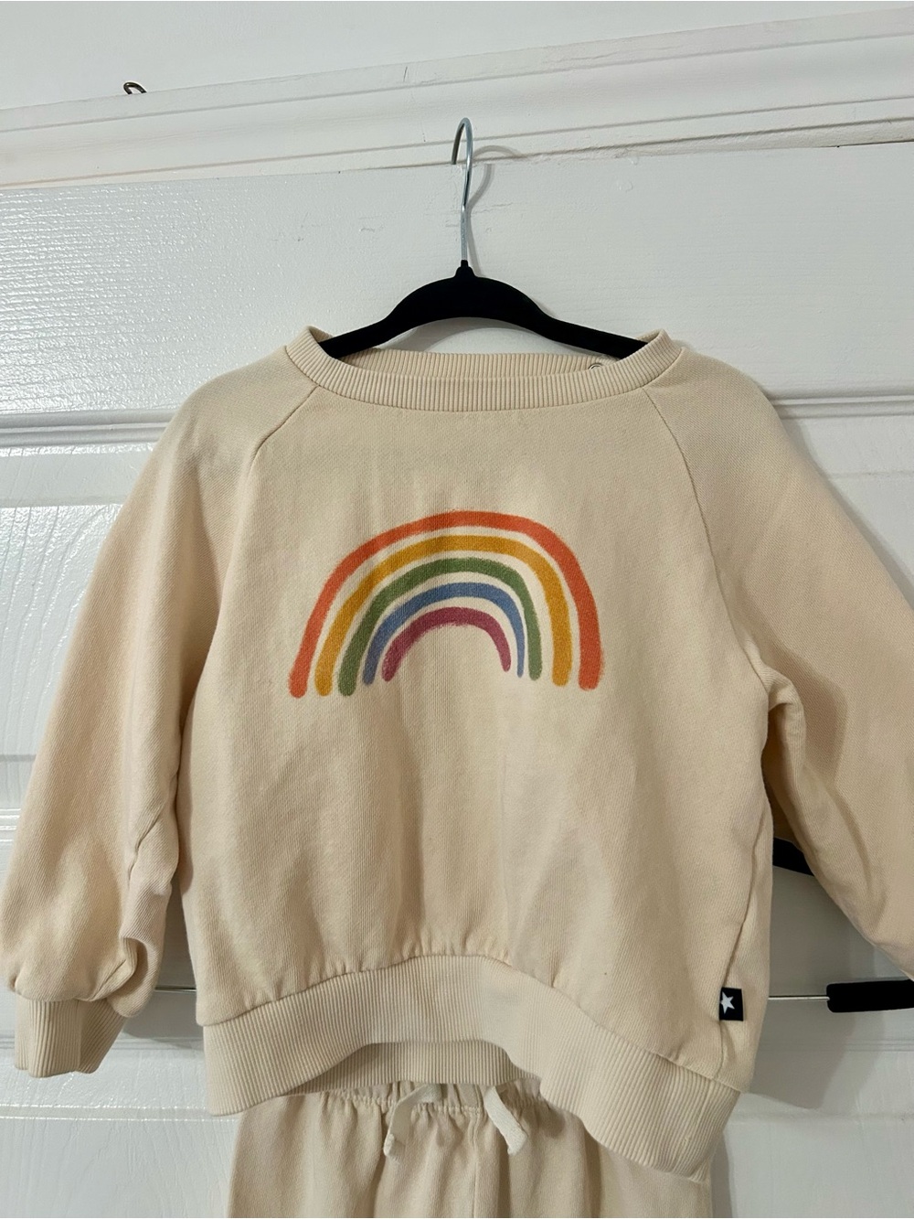Molo Rainbow Printed Disc Sweatshirt and Simeon sweatpants - Size 2Y - Picture 3 of 9